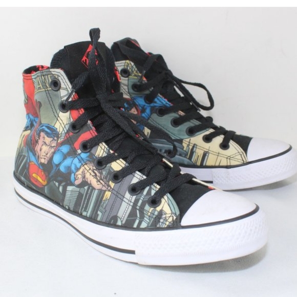 Converse Chuck Taylor All Star High Top DC Comics Superman Sneakers Shoes US 8 - Picture 1 of 8